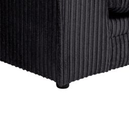 LUXURY LIFE Dylan Jumbo Cord Fabric Right Hand Facing Corner Sofa in Black - thumbnail 5