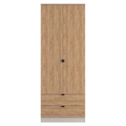 Ready Assembled 2 U Norway Tall 2 Door 2 Drawer Robe (Ready Assembled) in Beige - Size: Large - thumbnail 2