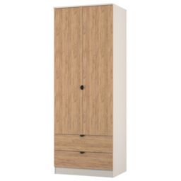 Ready Assembled 2 U Norway Tall 2 Door 2 Drawer Robe (Ready Assembled) in Beige - Size: Large - thumbnail 4