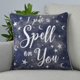 "Smart Living Halloween Pumpkins & Celestial Stars Decorative 18"" x 18"" Filled Cushions in Navy - Size: 45 cm x 45 cm"