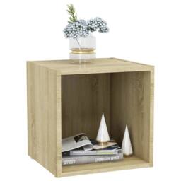 Berkfield Home TV Cabinets 2 pcs Sonoma Oak 37x35x37 cm Engineered Wood in Natural - Size: 37 x 35 x 37 cm - thumbnail 5