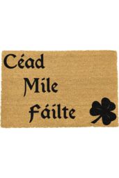 Artsy Mats Cead Mile Failte Doormat - Regular 60x40cm in Black - Size: 40 cm x 60 cm - thumbnail 1