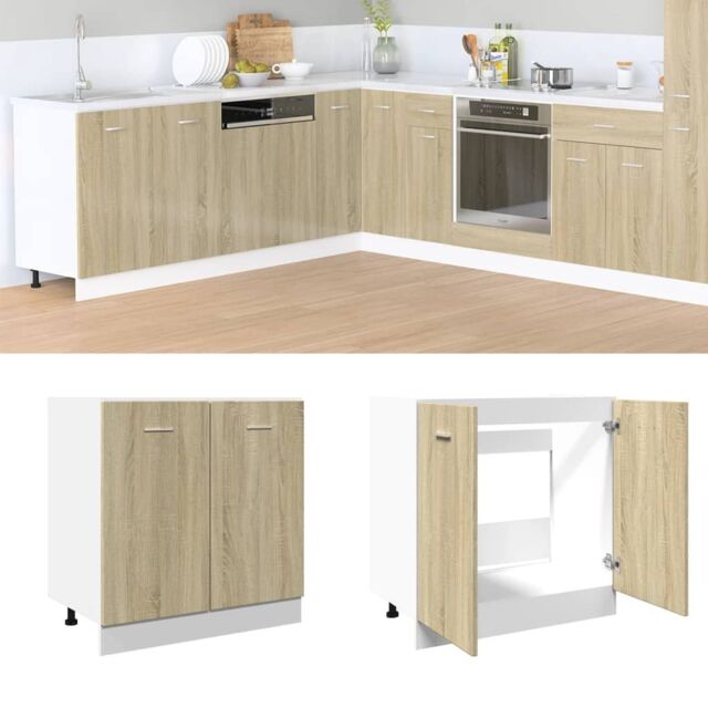 Berkfield Home Bottom Cabinet Lyon Sonoma Oak 80x46x81.5 cm Engineered Wood in Brown - image 1