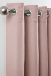 Lazy Linen Pure Washed Linen Lined Eyelet Curtains in Pink - Size: 167 cm width x 183 cm drop - thumbnail 4