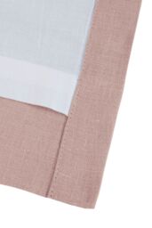 Lazy Linen Pure Washed Linen Lined Eyelet Curtains in Pink - Size: 167 cm width x 183 cm drop - thumbnail 2