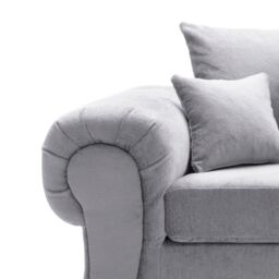 Abakus Direct Verona Collection 2 Seater in Light Grey Crushed Chenille - thumbnail 4