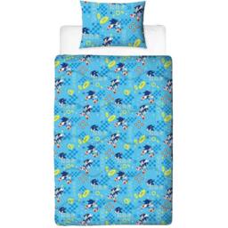 Sonic the Hedgehog Reversible Duvet Set in Light Blue - Size: Single - thumbnail 2