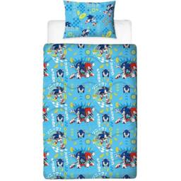 Sonic the Hedgehog Reversible Duvet Set in Light Blue - Size: Single - thumbnail 3