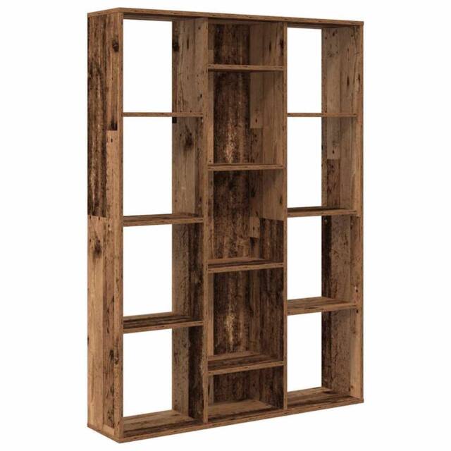 Berkfield Home Room Divider/Book Cabinet Old Wood 100x24x140 cm Engineered Wood in Brown - Size: 100 x 24 x 140 cm - image 1