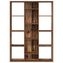 Berkfield Home Room Divider/Book Cabinet Old Wood 100x24x140 cm Engineered Wood in Brown - Size: 100 x 24 x 140 cm - thumbnail 5