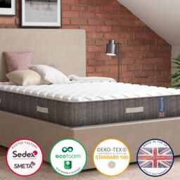 Aspire Medium Comfort Pocket+ Memory Hybrid Mattress in White - Size: Small Double - thumbnail 6
