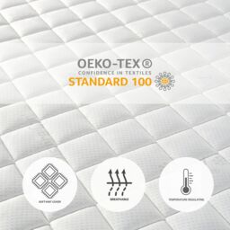 Aspire Medium Comfort Pocket+ Memory Hybrid Mattress in White - Size: Small Double - thumbnail 4