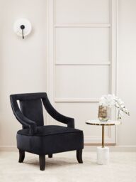 Orsina White Marble End Table, Round Marble Top & Base With Gold Stainless Steel Frame, Pedestal Side Table - thumbnail 4