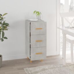 Berkfield Home Sideboard Concrete Grey 34.5x34x90 cm Engineered Wood - thumbnail 3