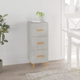 Berkfield Home Sideboard Concrete Grey 34.5x34x90 cm Engineered Wood - thumbnail 1