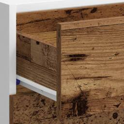 Berkfield Home Kitchen Base Cabinet Old Wood Engineered Wood in Brown - thumbnail 9