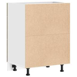 Berkfield Home Kitchen Base Cabinet Old Wood Engineered Wood in Brown - thumbnail 7