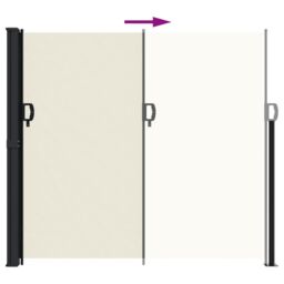 Berkfield Home Retractable Side Awning Cream 180x300 cm - thumbnail 5