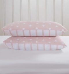 Rapport Home Spots & Stripes Microfibre Duvet Set in Pink - Size: Single - thumbnail 4