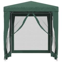 Berkfield Home Party Tent with 4 Mesh Sidewalls Green 2x2 m HDPE - thumbnail 1
