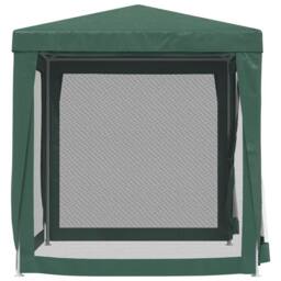 Berkfield Home Party Tent with 4 Mesh Sidewalls Green 2x2 m HDPE - thumbnail 4