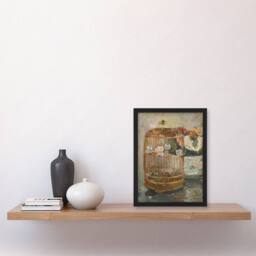 "Artery8 The Bird Cage Still Life Painting Morisot Framed Wall Art Print - Size: W12"" x H16""" - thumbnail 4