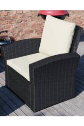 Home Discount 5 Pc Garden Vida Mylor 4 Seater Rattan Set & Outdoor Furniture Cover in Black - thumbnail 3