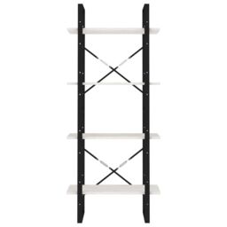 Berkfield Home 4-Tier Book Cabinet White 60x30x140 cm Solid Pine Wood - Size: 60 x 30 x 140 cm - thumbnail 5