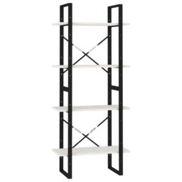 Berkfield Home 4-Tier Book Cabinet White 60x30x140 cm Solid Pine Wood - Size: 60 x 30 x 140 cm - thumbnail 2