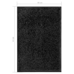 Berkfield Home Pliable Doormat Washable Black 40x60 cm - thumbnail 6