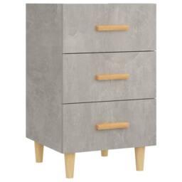 Berkfield Home Elegant Bedside Cabinet Concrete Grey 40x40x66 cm Engineered Wood - Size: 40 x 40 x 66 cm - thumbnail 3