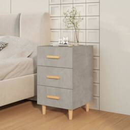 Berkfield Home Elegant Bedside Cabinet Concrete Grey 40x40x66 cm Engineered Wood - Size: 40 x 40 x 66 cm - thumbnail 1