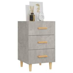 Berkfield Home Elegant Bedside Cabinet Concrete Grey 40x40x66 cm Engineered Wood - Size: 40 x 40 x 66 cm - thumbnail 7