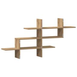 Berkfield Home Wall Shelf Artisian Oak 124.5x18x60.5 cm Engineered Wood in Brown - thumbnail 6