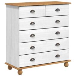 Berkfield Home Hutch ‚ÄúASKIM‚Äù White 91x40x199.5 cm Solid Wood Pine - thumbnail 5