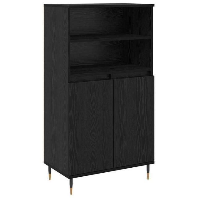 Berkfield Home Highboard with Shelf with Storage with Door Black Engineered wood - image 1