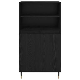 Berkfield Home Highboard with Shelf with Storage with Door Black Engineered wood - thumbnail 6