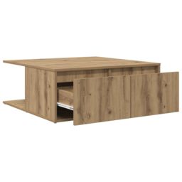 Berkfield Home Coffee Table Artisan oak 80 x 80 x 31 cm Engineered wood in Brown - thumbnail 5