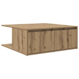 Berkfield Home Coffee Table Artisan oak 80 x 80 x 31 cm Engineered wood in Brown - thumbnail 2