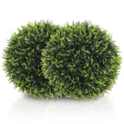 Wyld Haus Zilolo Set of 2 UV Resistant Artificial Topiary Balls 45cm Green - thumbnail 2