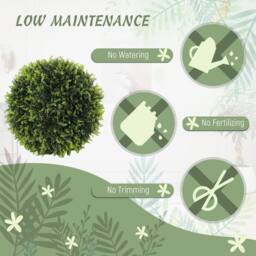 Wyld Haus Zilolo Set of 2 UV Resistant Artificial Topiary Balls 45cm Green - thumbnail 7