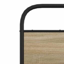 Berkfield Home Metal Bed Frame without Mattress Smoked Oak 160x200 cm in Brown - thumbnail 8