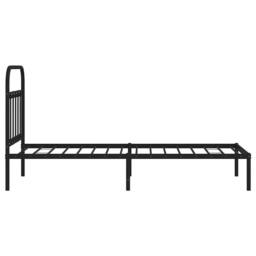 Berkfield Home Metal Bed Frame with Headboard Black 90x200 cm - thumbnail 7