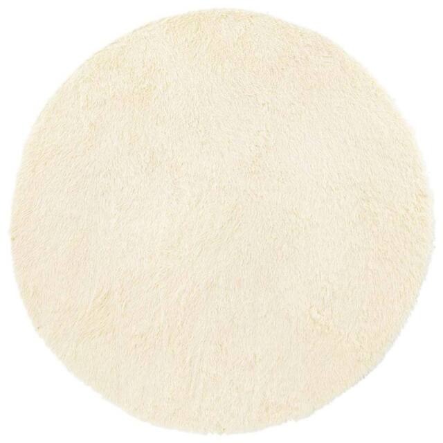 Berkfield Home Shaggy Rug High Pile NAVARRA Cream 120x120 cm Polyester - Size: Medium - image 1