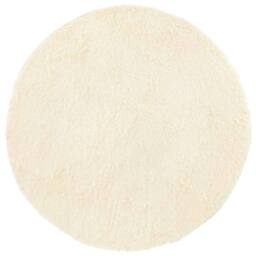 Berkfield Home Shaggy Rug High Pile NAVARRA Cream 120x120 cm Polyester - Size: Medium