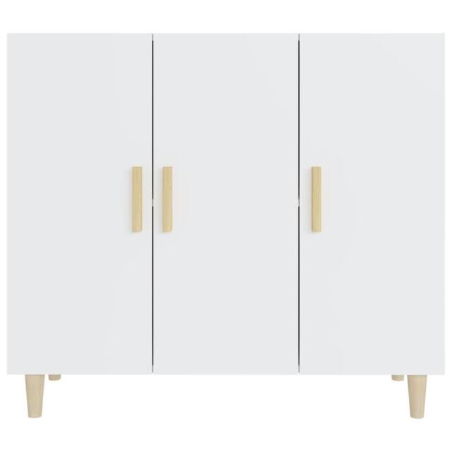 Berkfield Home Sideboard White 90x34x80 cm Engineered Wood - Size: 90 x 34 x 80 cm - image 1