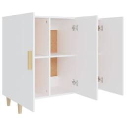 Berkfield Home Sideboard White 90x34x80 cm Engineered Wood - Size: 90 x 34 x 80 cm - thumbnail 4