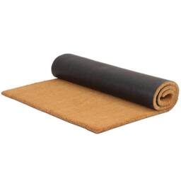 Berkfield Home Door Mat Natural 100x200 cm Tufted Coir in Brown - thumbnail 1