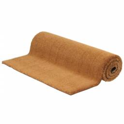 Berkfield Home Door Mat Natural 100x200 cm Tufted Coir in Brown - thumbnail 2