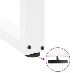 Berkfield Home Coffee Table Legs U-Shaped 2 pcs White 60x(90-91) cm Steel - thumbnail 9